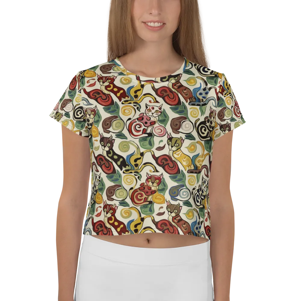 Spiral Prowl on Crop Tee — Front