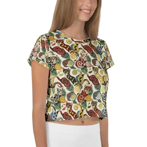 Spiral Prowl on a Crop Tee