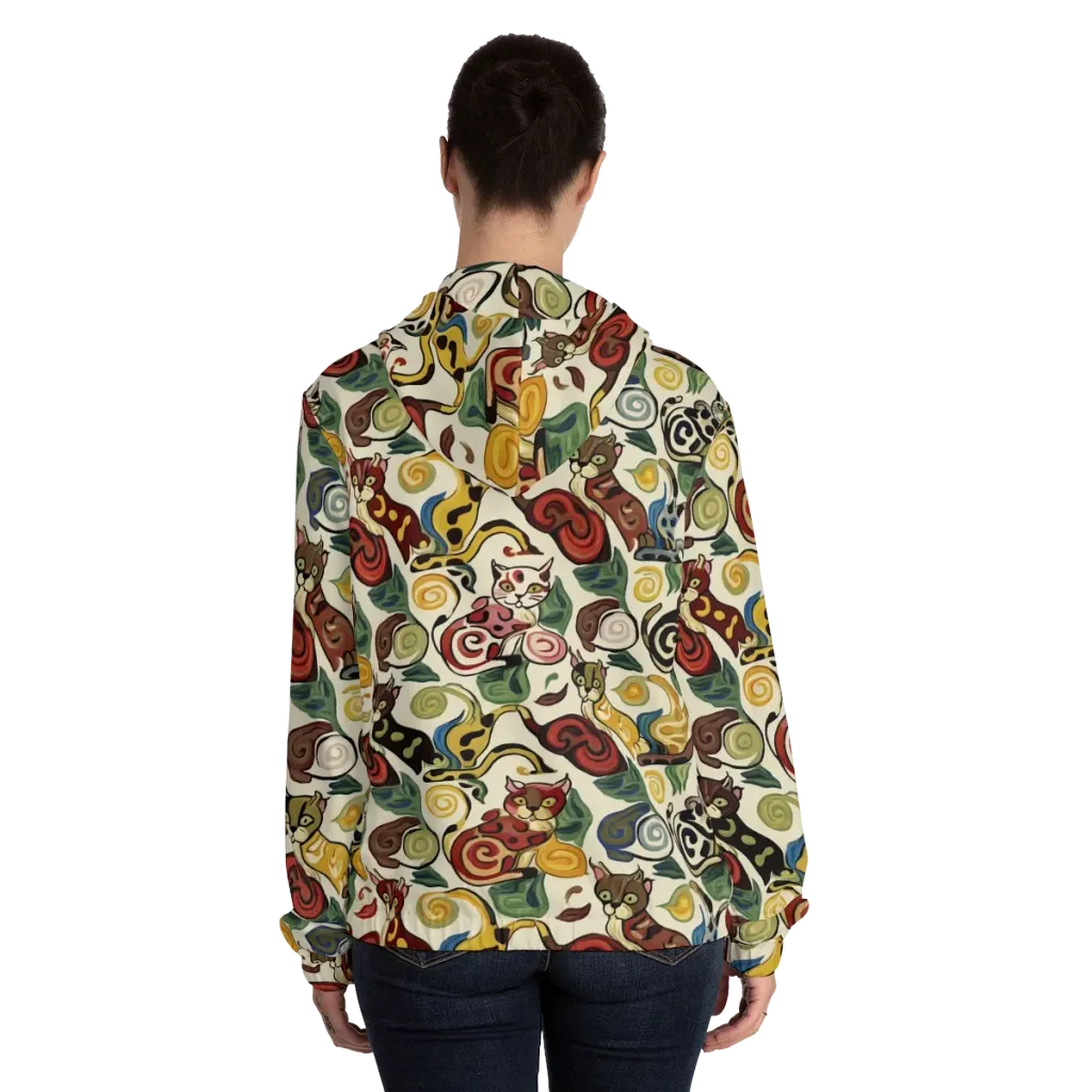 Spiral Prowl on Women's Full-Zip Hoodie — Back On Person