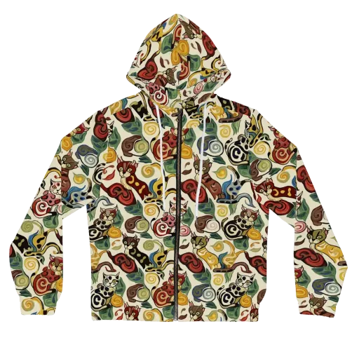 Spiral Prowl on a Women's Full-Zip Hoodie