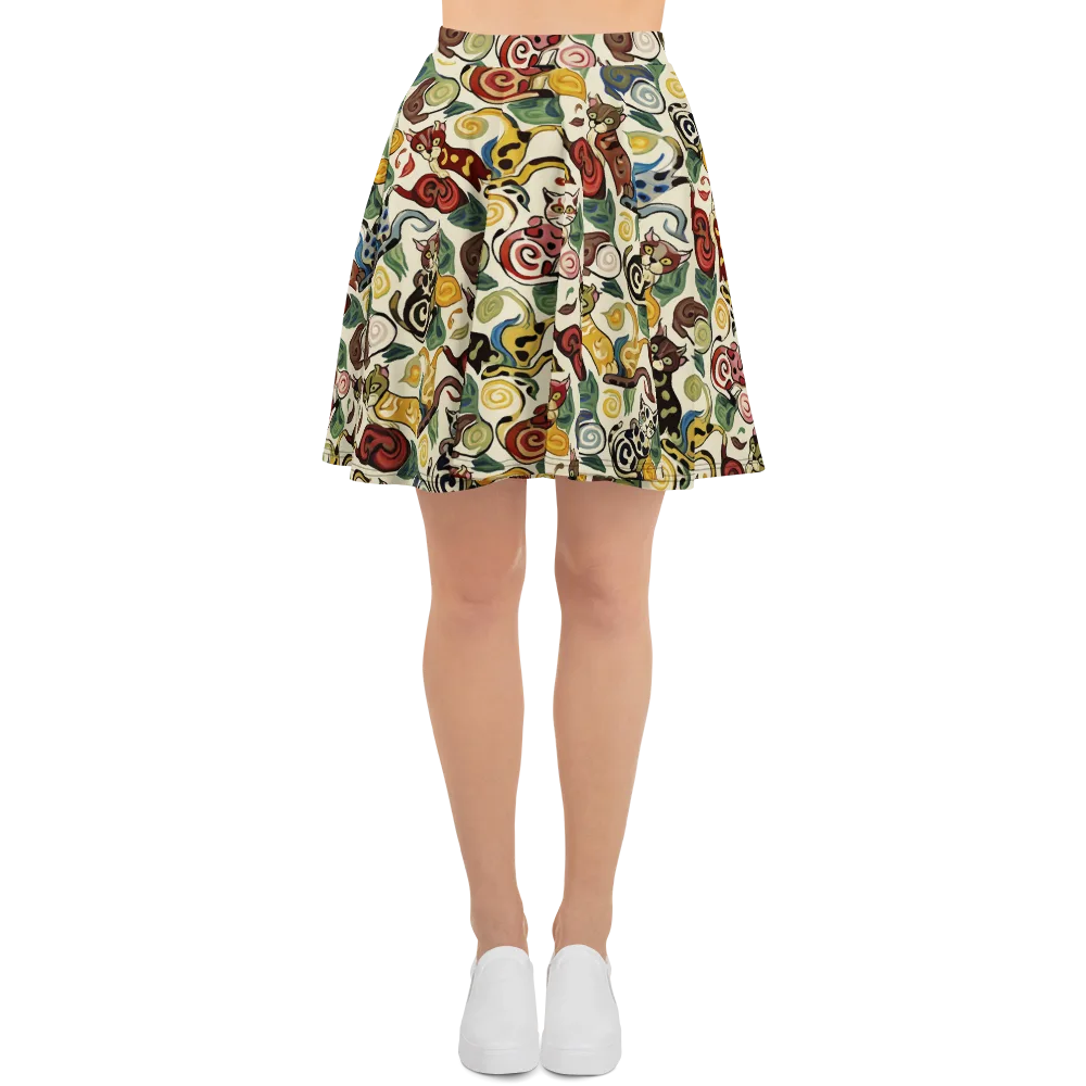 Spiral Prowl on Skater Skirt — Front