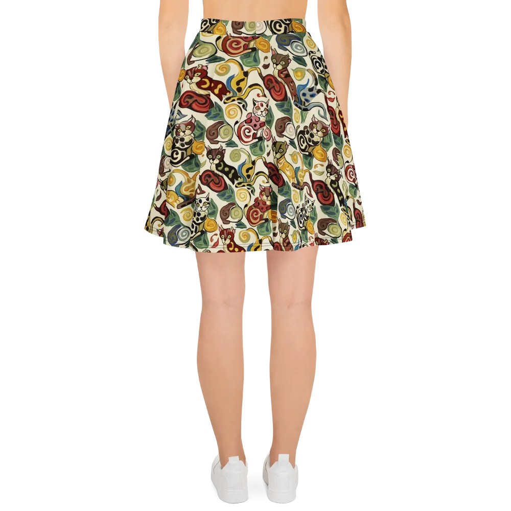 Spiral Prowl on Skater Skirt — Back