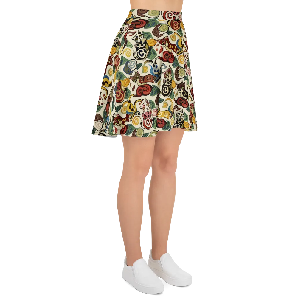 Spiral Prowl on Skater Skirt — Right