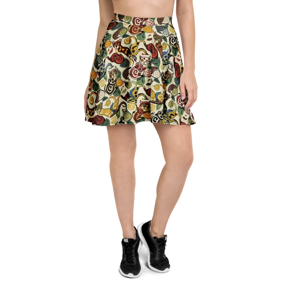 Spiral Prowl on Skater Skirt — Front