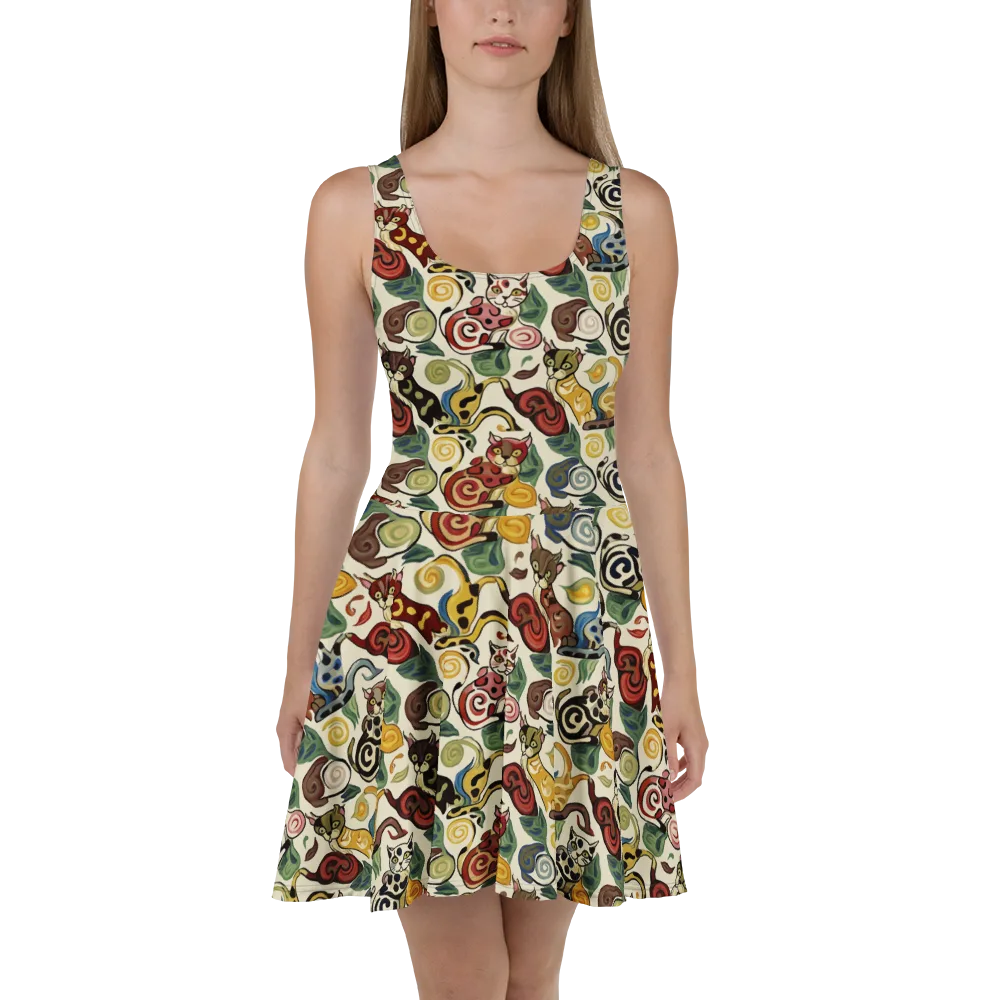 Spiral Prowl on Skater Dress — Front