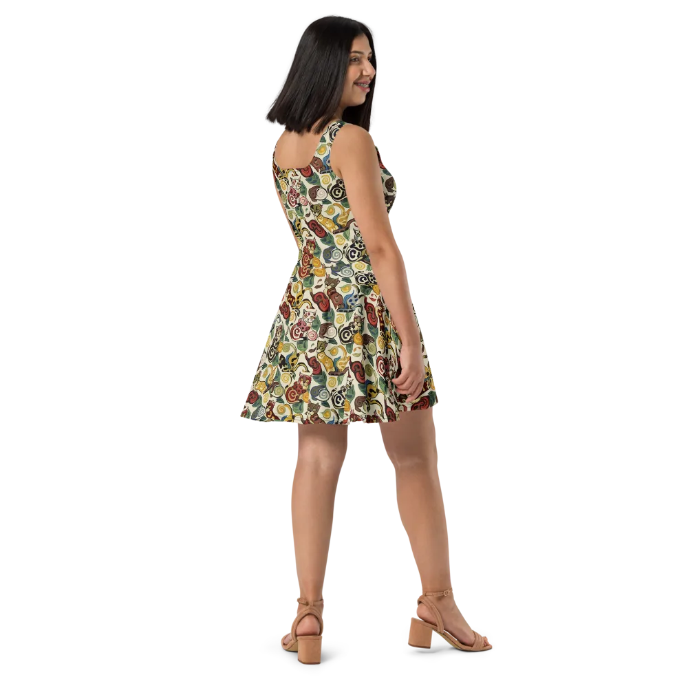 Spiral Prowl on Skater Dress — Right