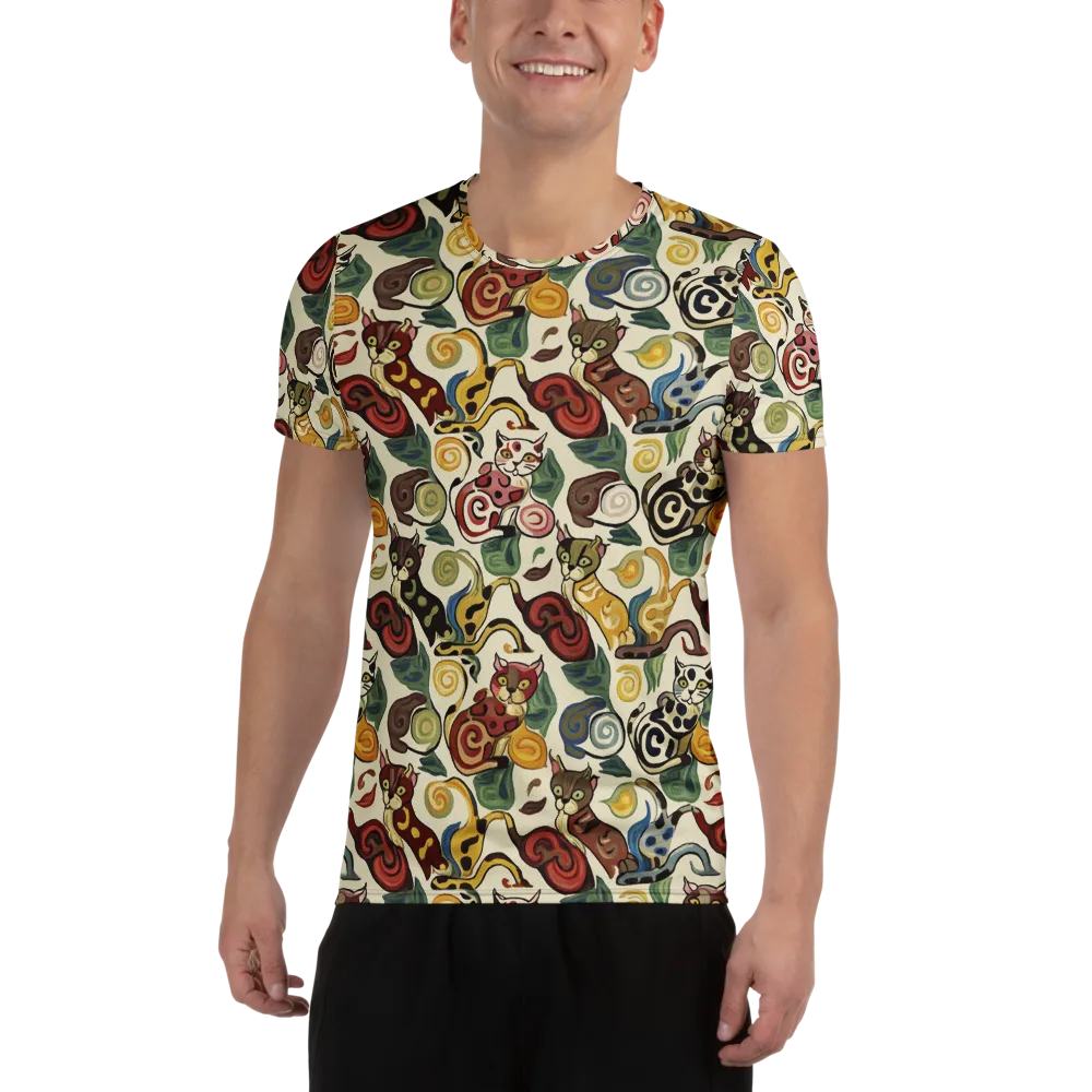 Spiral Prowl on Men's Athletic T-Shirt — Front