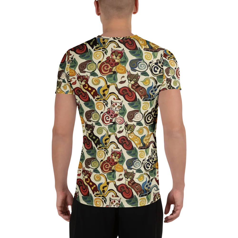 Spiral Prowl on Men's Athletic T-Shirt — Back