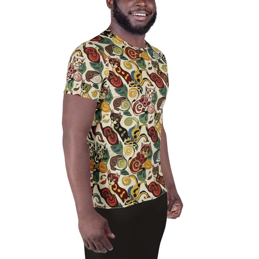 Spiral Prowl on Men's Athletic T-Shirt — Right