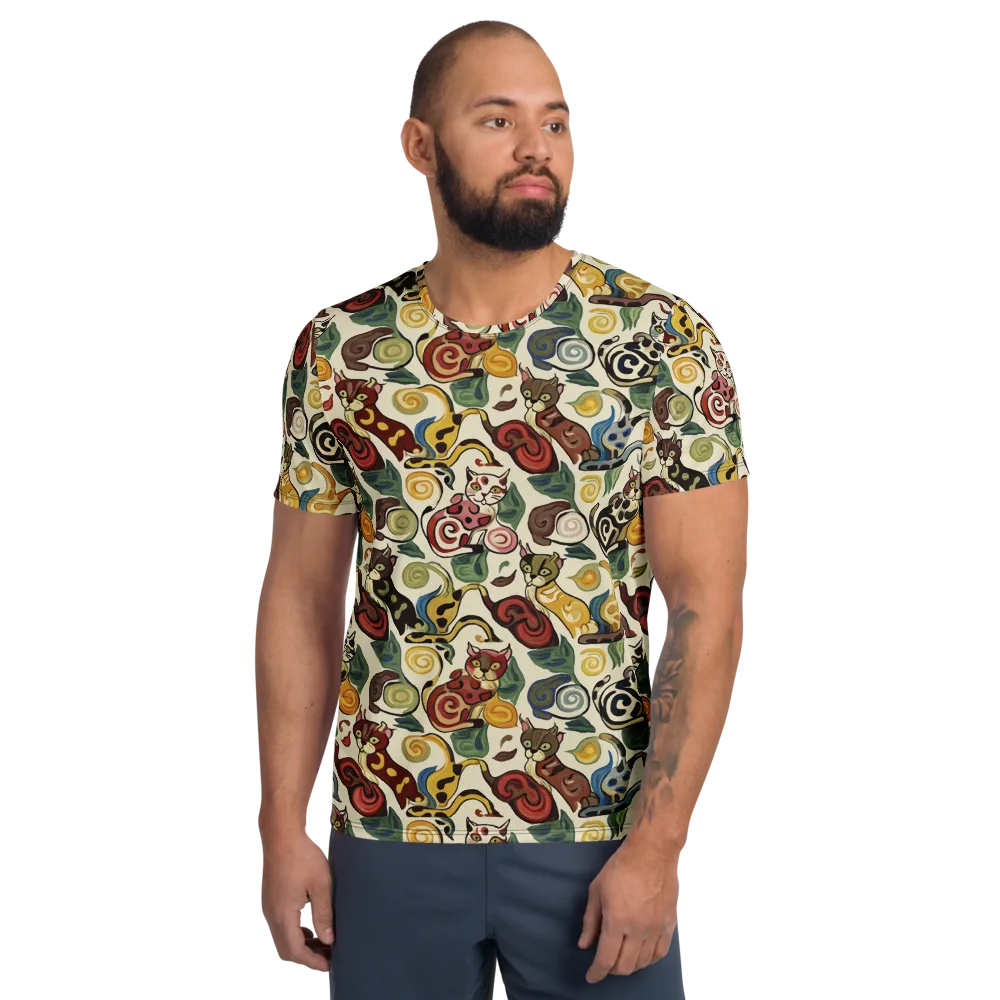 Spiral Prowl on Men's Athletic T-Shirt — Front