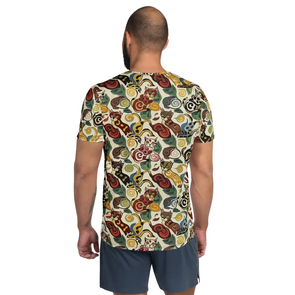 Spiral Prowl on Men's Athletic T-Shirt — Back