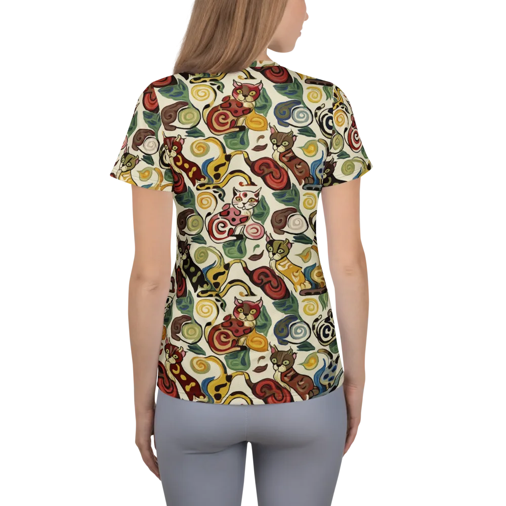 Spiral Prowl on Women's Athletic T-Shirt — Back