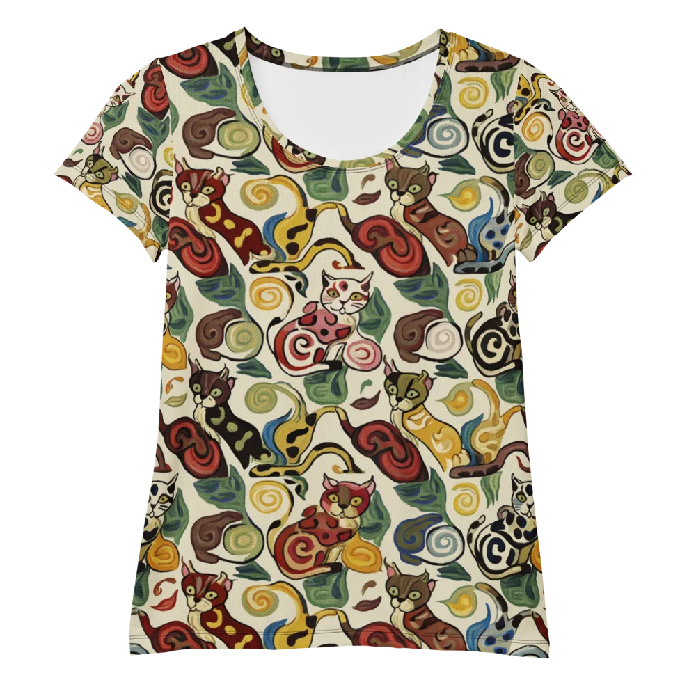 Spiral Prowl on Women's Athletic T-Shirt — Front