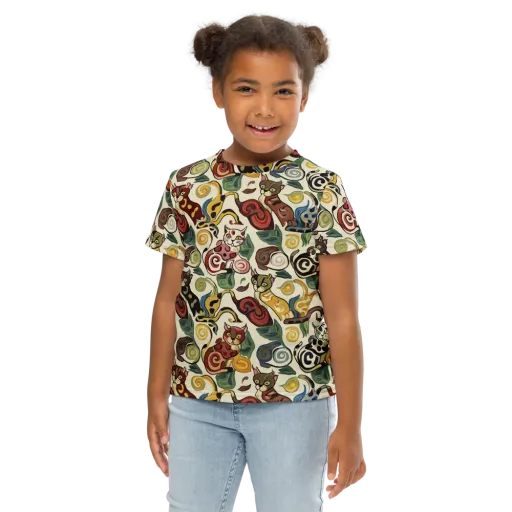 Spiral Prowl on a Kids Crew Neck T-Shirt