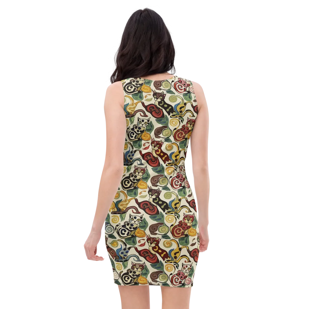 Spiral Prowl on Bodycon Dress — Back