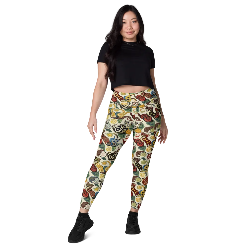 Spiral Prowl on Leggings with Pockets — Front