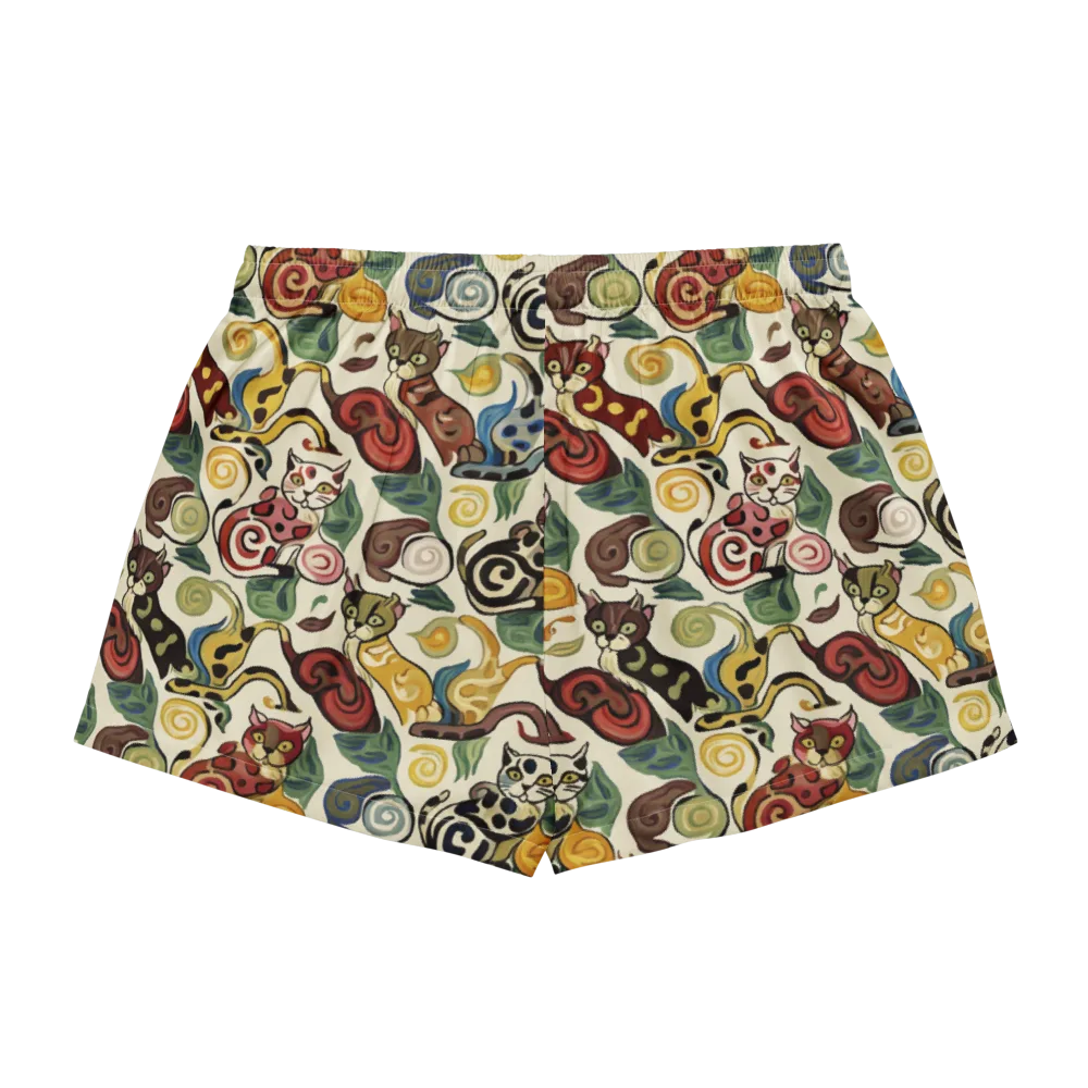 Spiral Prowl on Women's Pajama Shorts — Back