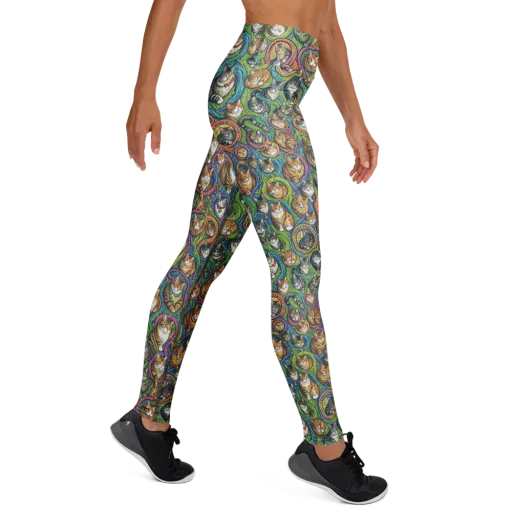 Cathedral of Cats on a Yoga Leggings