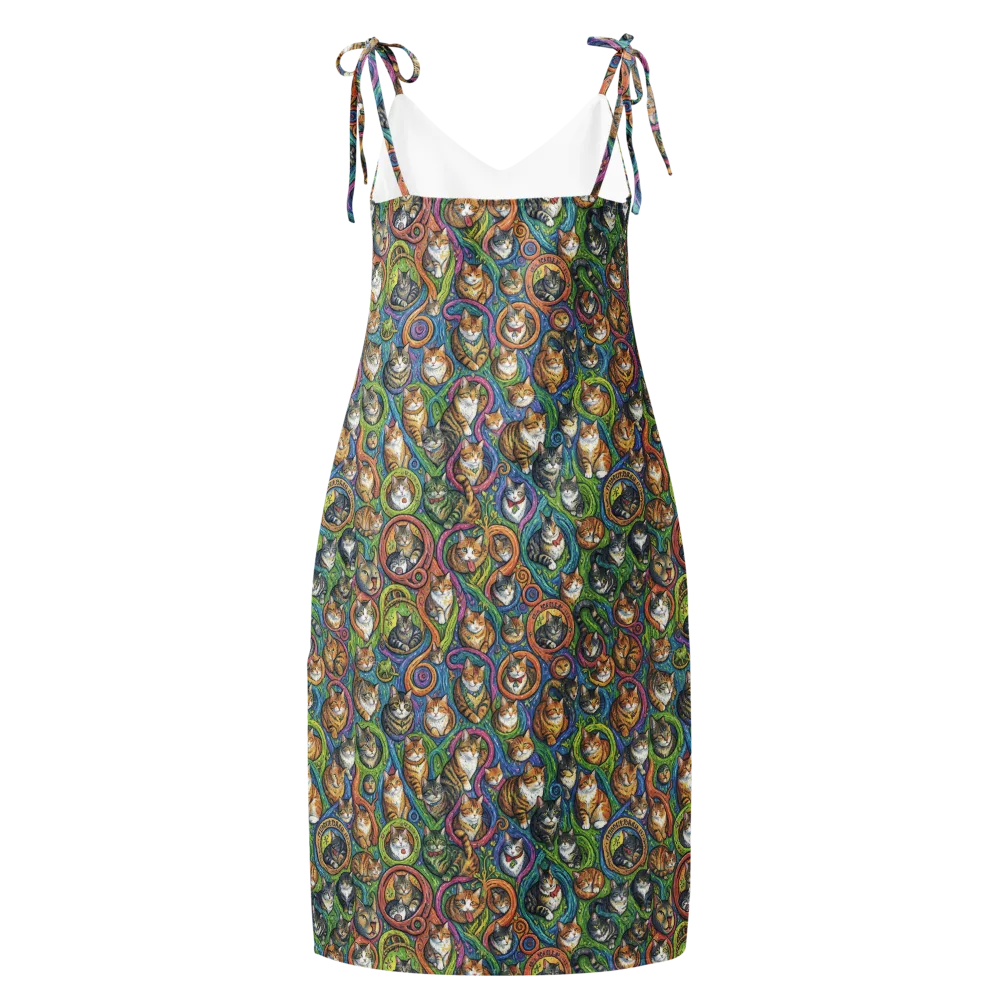 Cathedral of Cats on Slip Dress — Back print