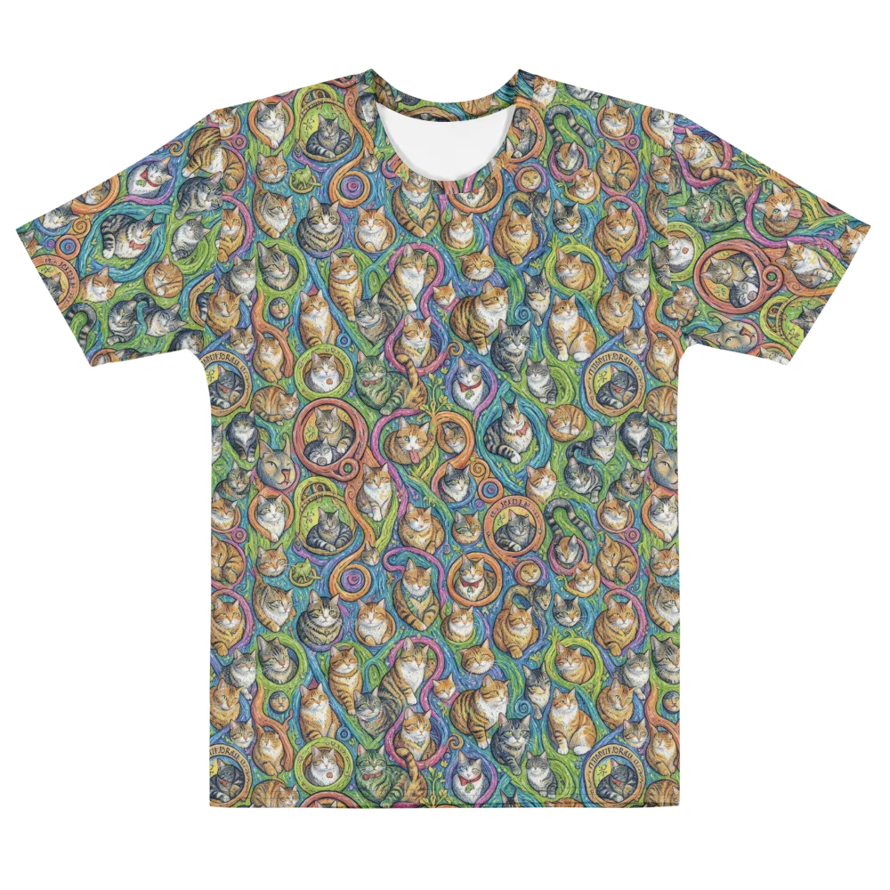 Cathedral of Cats on Men's Cotton Crew Neck T-Shirt — Front