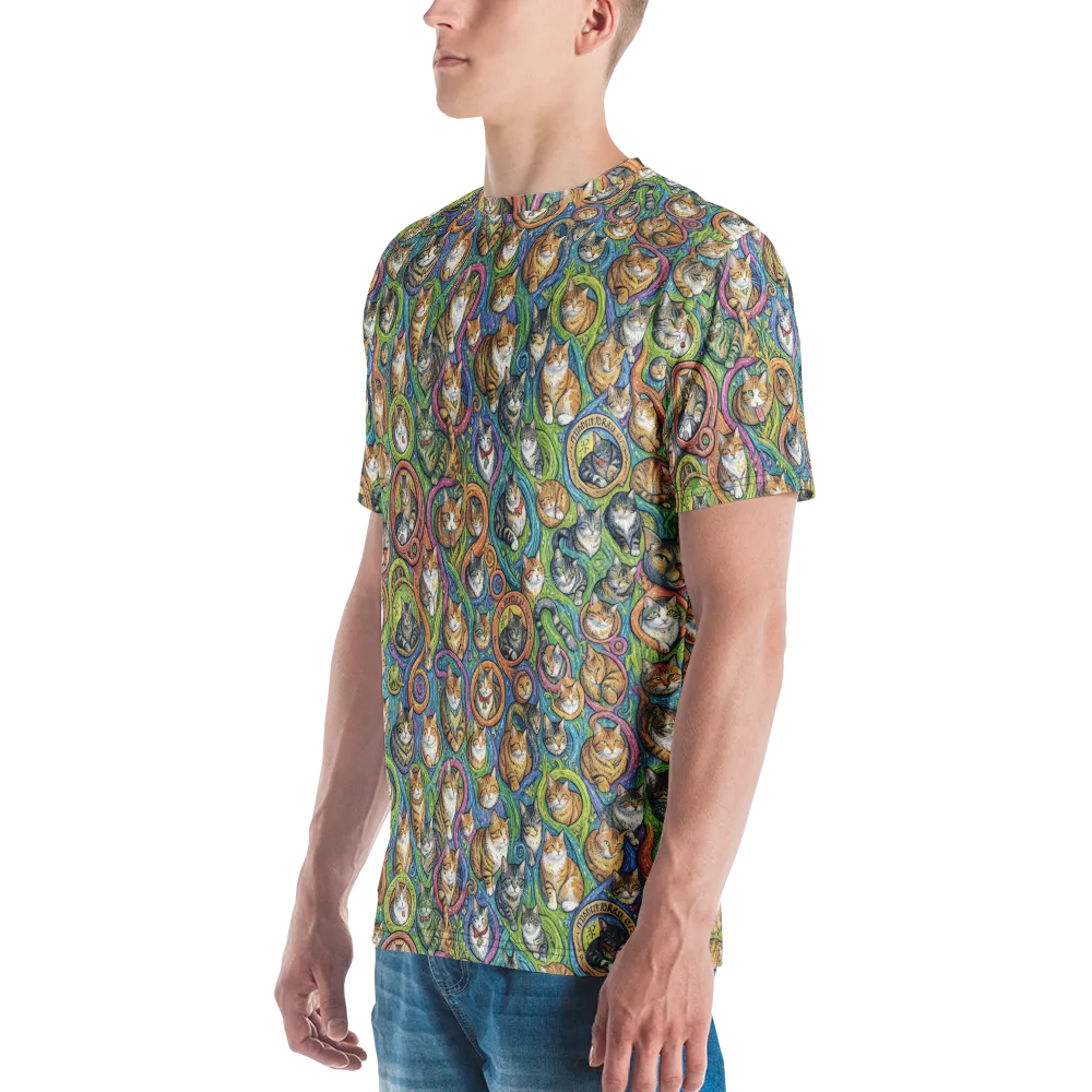 Cathedral of Cats on Men's Crew Neck T-Shirt — Left