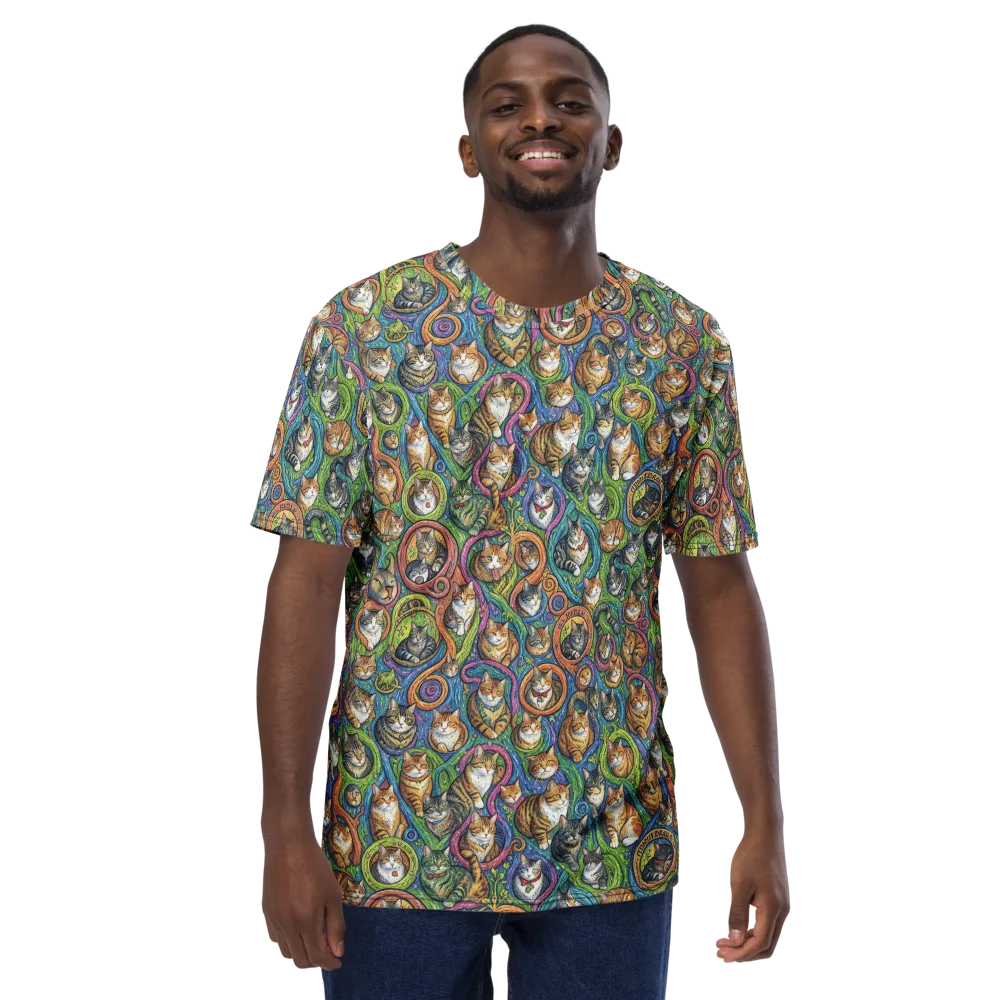 Cathedral of Cats on Men's Crew Neck T-Shirt — Front