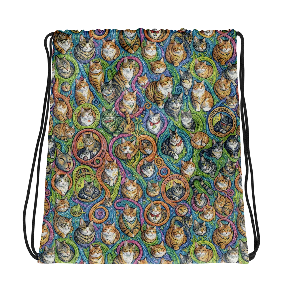 Cathedral of Cats on Drawstring Bag — Photo