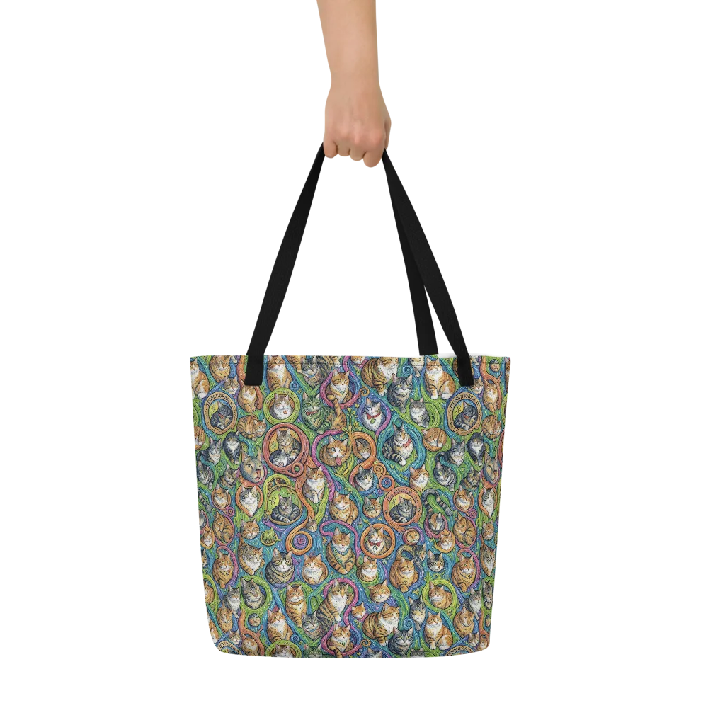 Cathedral of Cats on Large Tote Bag W/ Pocket — Front
