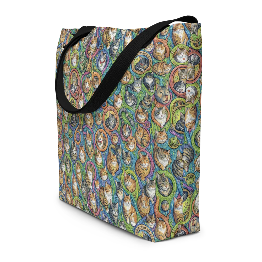 Cathedral of Cats on Large Tote Bag W/ Pocket — Front