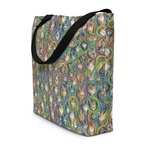 Cathedral of Cats on a Large Tote Bag W/ Pocket