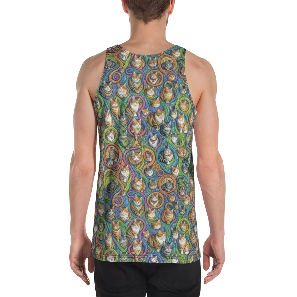 Cathedral of Cats on Men's Tank Top — Back