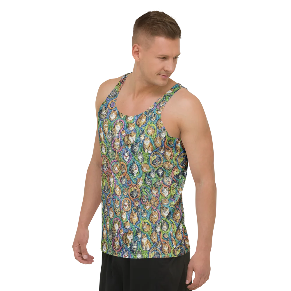 Cathedral of Cats on Men's Tank Top — Left Front