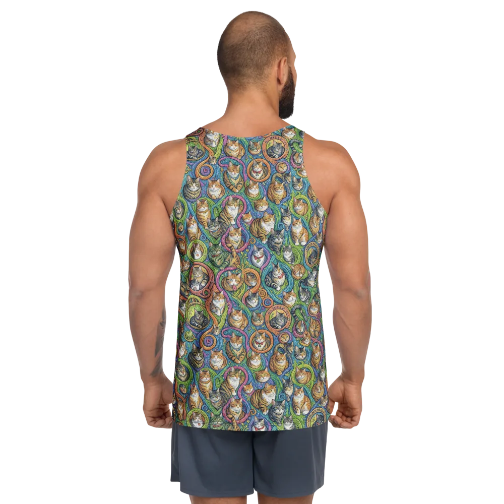 Cathedral of Cats on Men's Tank Top — Back