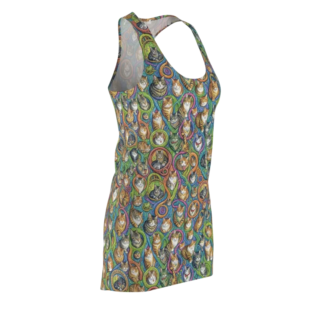 Cathedral of Cats on Racerback Dress — Front Side