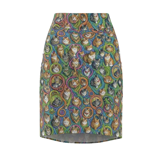 Cathedral of Cats on a Pencil Skirt