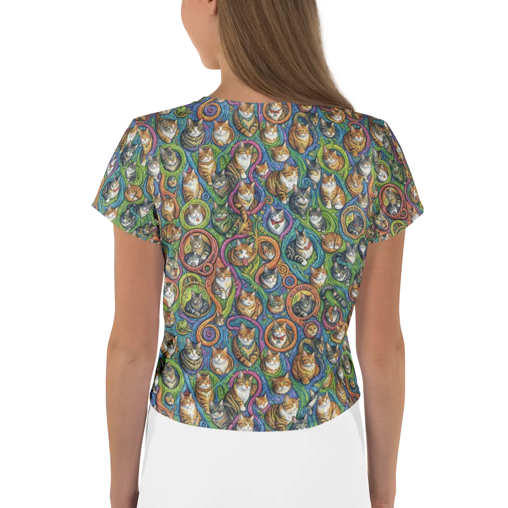 Cathedral of Cats on Crop Tee — Back