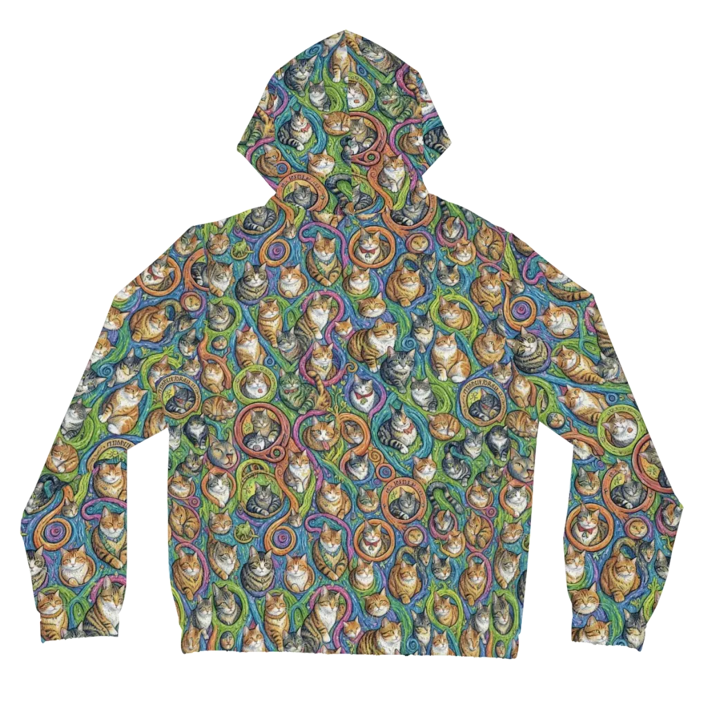 Cathedral of Cats on Women's Full-Zip Hoodie — Back