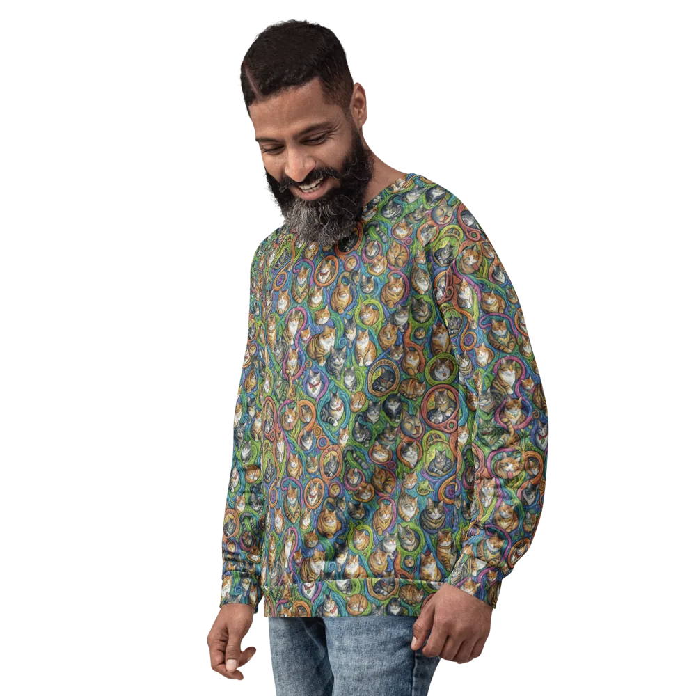 Cathedral of Cats on Sweatshirt — Left Front