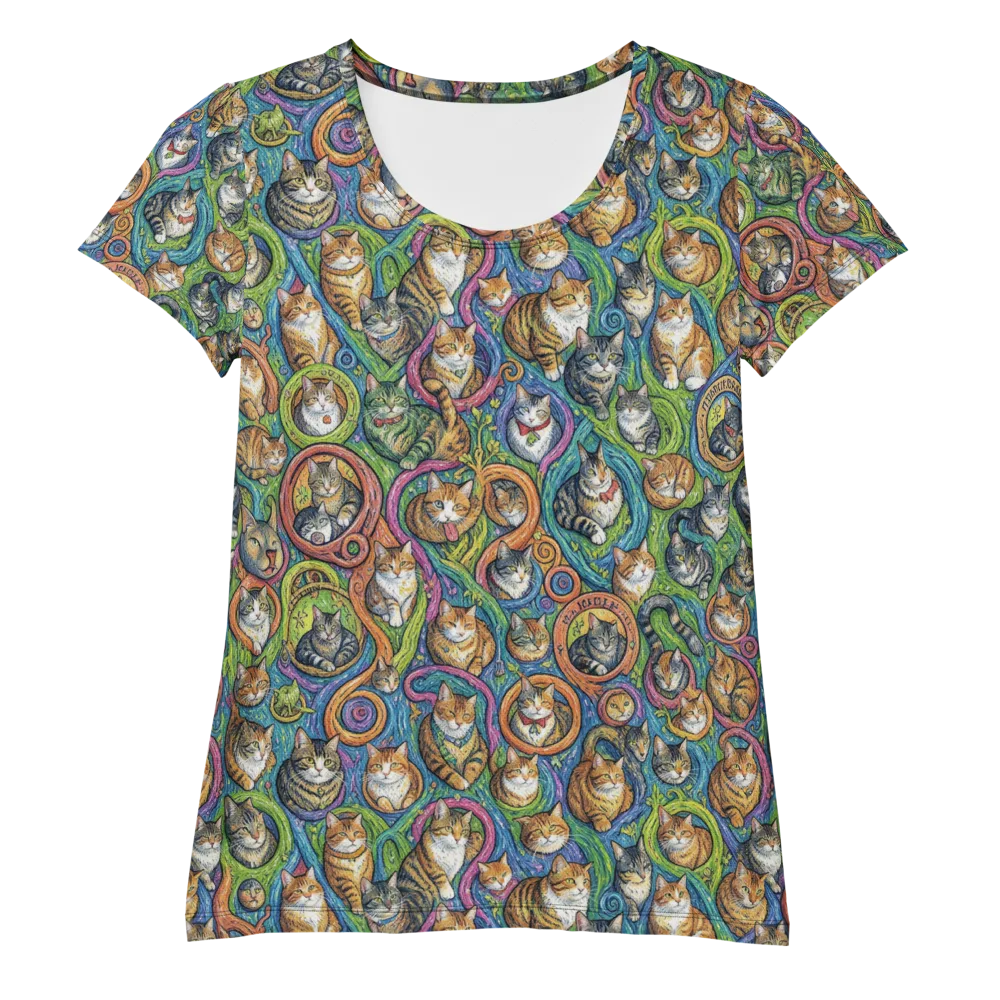 Cathedral of Cats on Women's Athletic T-Shirt — Front