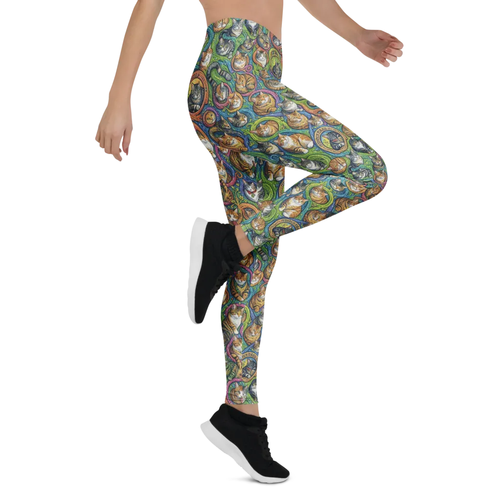 Cathedral of Cats on Leggings — Right