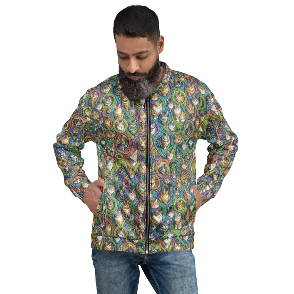 Cathedral of Cats on Bomber Jacket — Front