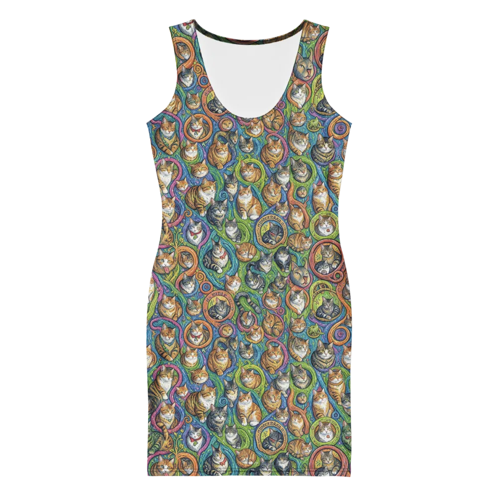 Cathedral of Cats on Bodycon Dress — Front