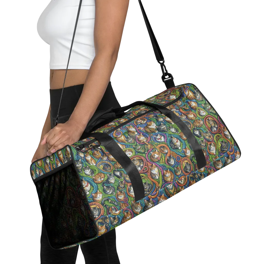Cathedral of Cats on Duffle Bag — Front