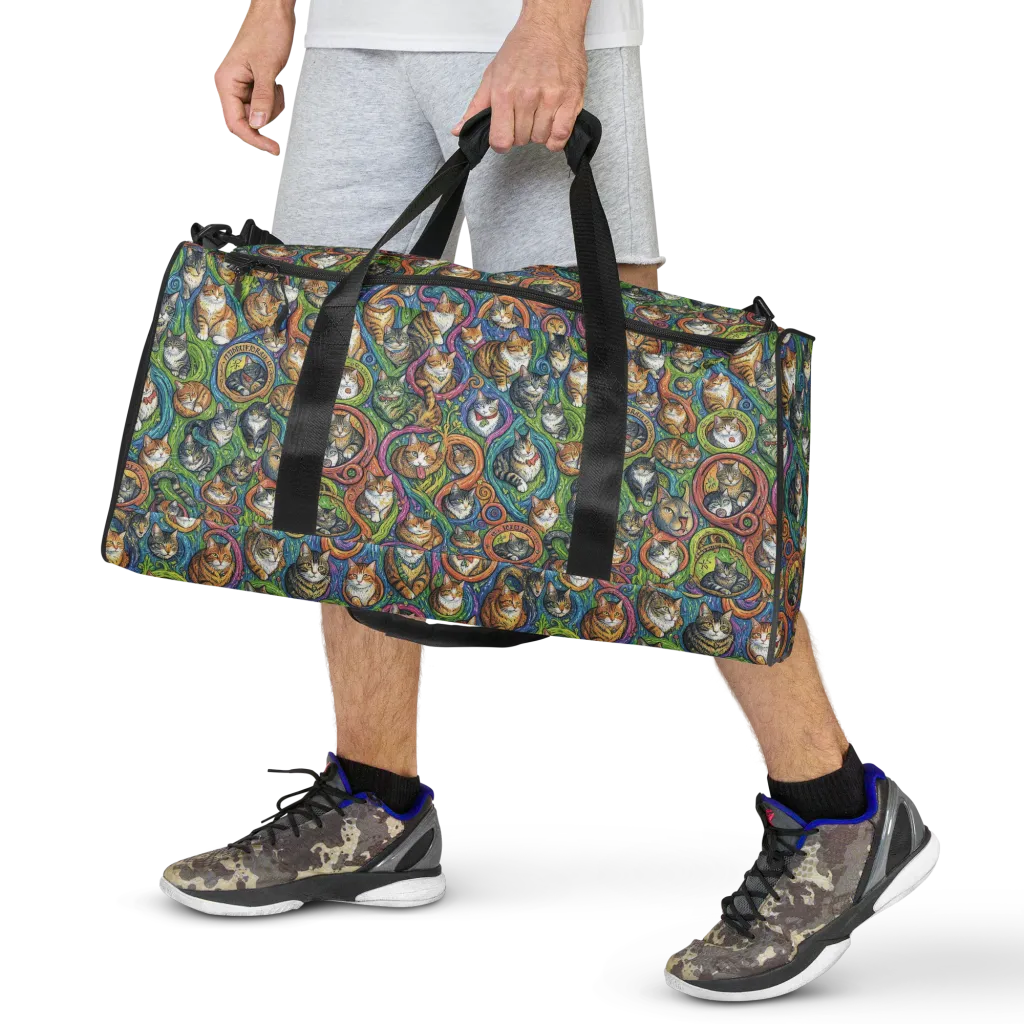 Cathedral of Cats on Duffle Bag — Front