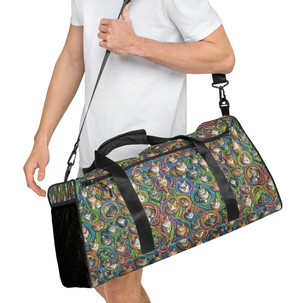 Cathedral of Cats on Duffle Bag — Right Front