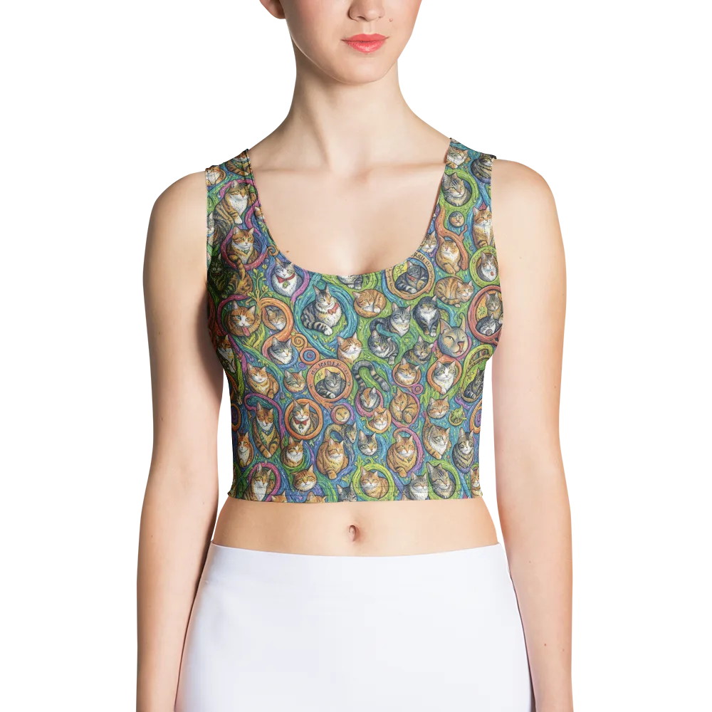 Cathedral of Cats on Crop Top — Front