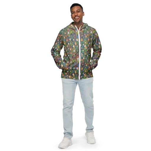 Cathedral of Cats on a Men's Windbreaker