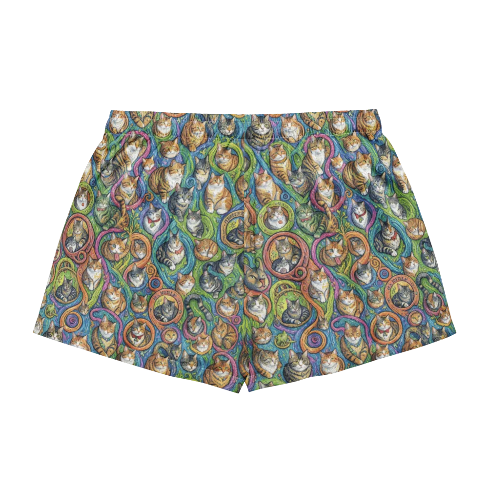 Cathedral of Cats on Women's Pajama Shorts — Back