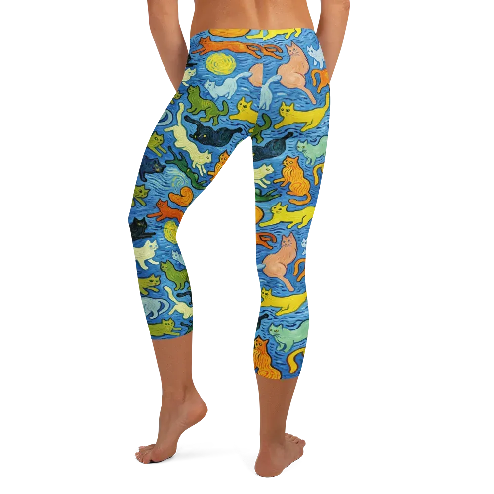 Whisker Waves on Capri Leggings — Back