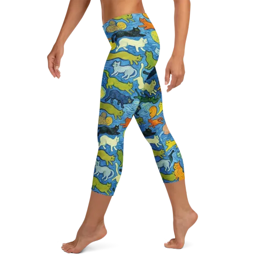 Whisker Waves on a Capri Leggings